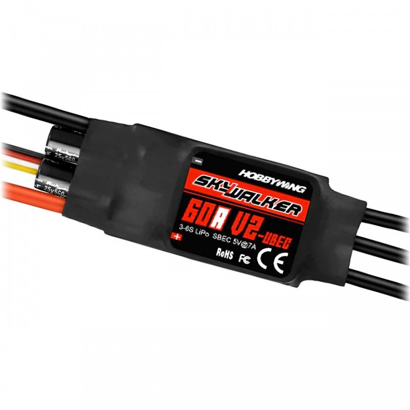 ESC HOBBYWINGS Skywalker V2 60A 3-6s, 7A BEC