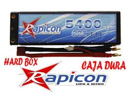 BATERIA LIPO RAPICON 2 S 5400MAH 60C CAJA DURA